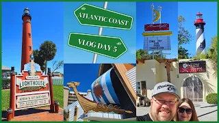 St. Augustine Pirate & Treasure Museum , Ponce Inlet Lighthouse, MoonLight Drive-In - A1A Vlog