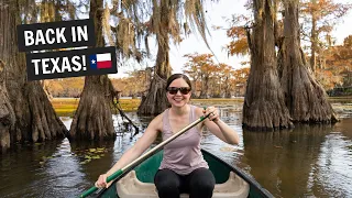 We're back in TEXAS! (Canoeing at Caddo Lake + AMAZING Texas BBQ!)