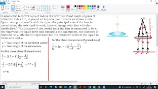 GRADE XII TERM II RAY OPTICS REFRACTIVE INDEX OF A LIQUID