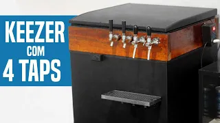 Bar em Casa: Keezer com 4 Torneiras (Kegerator)