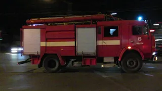 Firetruck КамАз 43253,Engine 601, Responding code 3 with blue lights,WAIL-siren,horns and PA