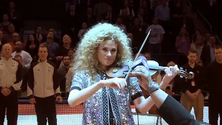 This violinist kept playing the National Anthem after the NBA sound system blew out!