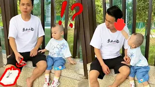 Dad Littered And Was Beaten By Cute Baby!#family#father and son #funny#funny videos#cutebaby#dad son