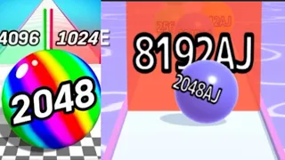 Ball Run 2048 Infinity { 8192AJ } vs Number Ball Race and Merge 3D