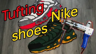 ASMR Rug Tufting | Nike shoe Rug Tufting | Rug Trade Homer Simpson Meme Rug Start To Finish