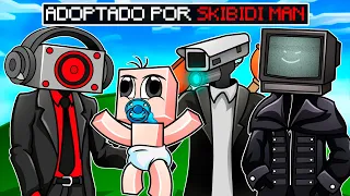 ¡ADOPTADO por LOS CHICOS SKIBIDI en Minecraft! 😱📺 BEBÉ NOOB y TV MAN, SPEAKER MAN, CAMERA MAN