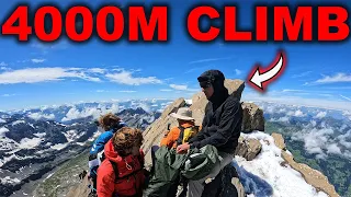 Climbing a 3000 Meter mountain top in one day - Haute Cime Switzerland