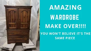 Amazing Wardrobe Make Over | Furniture Flip | Updated  Painted Dresser