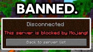 These Minecraft Servers Were BANNED by Mojang...