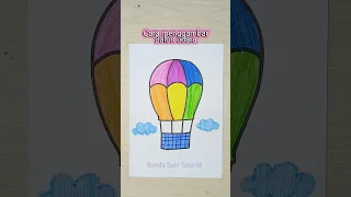 How to draw air balloon very simple for beginners #art #howtodraw #drawing #drawingforkids
