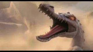 Ice age dawn of the dinosaurs Rudy vs momma rex but with isle sound effects