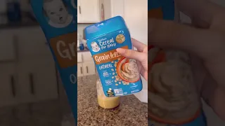 Cook with me baby’s first food - banana oatmeal purée - 5 months +