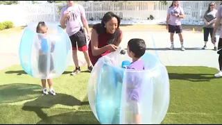 Kids celebrate the end of the school year with a big field day!