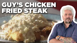 Guy Fieri's Chicken Fried Steak with Drunken Pork Gravy | Guy's Big Bite | Food Network