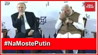 PM Modi, Putin Interacting With Students In Delhi