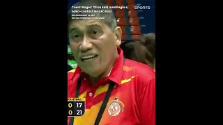 Coach Roger: 'Di ka kasi tumitingin e, naka-contact lens ka kasi. Ang ganda, kulay gray. 😅