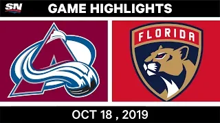 NHL Highlights | Avalanche vs. Panthers – Oct. 18, 2019