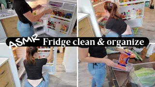 ASMR FRIDGE CLEAN WITH ME | ORGANIZE AND CLEAN | NO TALKING