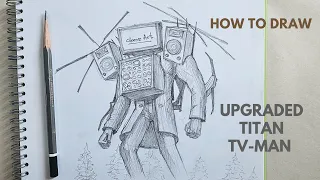 Skibidi Toilet 44 How to draw 😱😱 Upgraded Titan TV man 📺📺