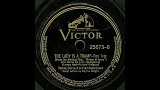 "The Lady Is A Tramp" LYRICS Tommy Dorsey Clambake Seven (1937) Edythe Wright, vocal