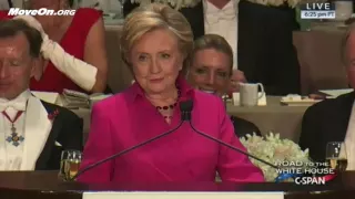 Hillary Clinton​ roasts Donald Trump​ at the Al Smith Dinner