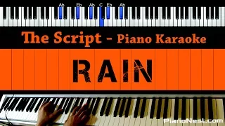 The Script - Rain - Piano Karaoke / Sing Along / Cover with Lyrics