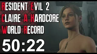 Resident Evil 2 Remake - Claire A Hardcore Speedrun Former World Record - 50:22