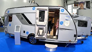 Knaus Südwind SW 500 PF Caravan Camping travel trailer new model 2024 walkaround + interior K1614