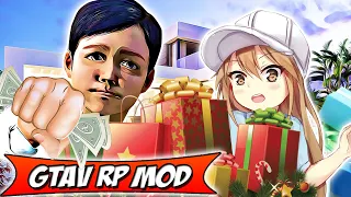 UN GAMIN DE 8 ANS VOLE TOUS LES CADEAUX DU MONDE AU PÈRE NOEL ! GTAV RP MOD #20