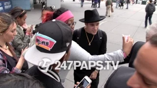 (Exclusive) Justin Bieber leaving Madison Square Garden NYC 10-26-14