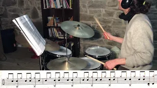 2 over 3 in 4/4 (Metric Modulation exercise JAZZ) [John Riley - Beyond Bop Drumming]