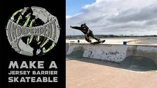 Build To Grind: How To Make A Jersey Barrier Skateable w/ Lefty & Rhino