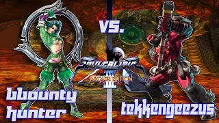 Soulcalibur III:AE - BBountyHunter [P1: Tira] vs. TekkenGeezus [P2: Astaroth]