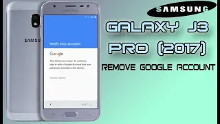 Bypass Google Account Galaxy J3 Pro 2017 Remove Factory Reset Protection Latest