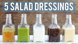 5 Homemade Salad Dressings | EASY + HEALTHY