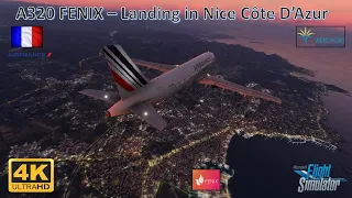 FS 2020 - A Passenger Life - Landing in Nice Cote d'Azur ILS 04L  Air France A320 Fenix