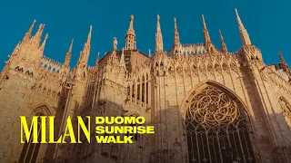 Sunrise Walking Tour in Milan, Italy - 4K