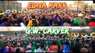 Edna Karr Vs Carver High School @ the 2023 Bacchus Parade