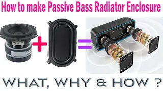Passive Bass Radiator, How it works and how to make Enclosure