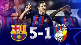 Barcelona vs Viktoria Plzen [5-1], Champions League, Group Stage 2022 - MATCH REVIEW