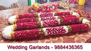 How to make rose petal garlands - 9884436365