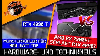 AMD RX 7900XT schlägt RTX 4090? | Monsterkühler mit 900 Watt TDP für RTX 4090 Ti? | 13900K Reviews