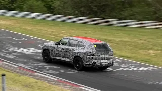 2023 BMW X8 (XM) Hybrid SUV prototype spied testing at the Nürburgring
