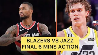 UTAH JAZZ VS PORTLAND TRAIL BLAZERS FINAL 6 MINS ACTION / MARCH 22,2023