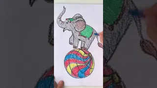 Рисуем циркового слоника. Как нарисовать циркового слона. Урок рисования для детей. #annaartforkids