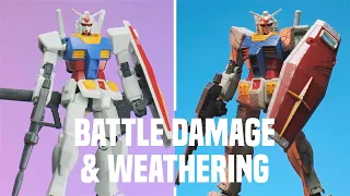 Gundam customization for beginners - I tried weathering and battle damage for the first time.