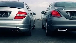 Mercedes C220 CDI W205 vs C63 AMG W204 SOUND Exhaust Blue Tec Diesel