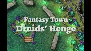 Fantasy Town: DRUID'S HENGE | VTT TTRPG Battlemap