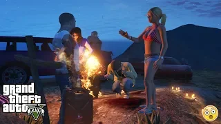 GTA 5 - What Happens if Michael's Family Sees CJ's GHOST (scary easter egg)