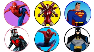 SPIN WHEEL SUPERHERO AVENGERS SUPERMAN VS SPIDERMAN, ANTMAN VS SPIDERMAN, IRONMAN VS HULK, BATMAN